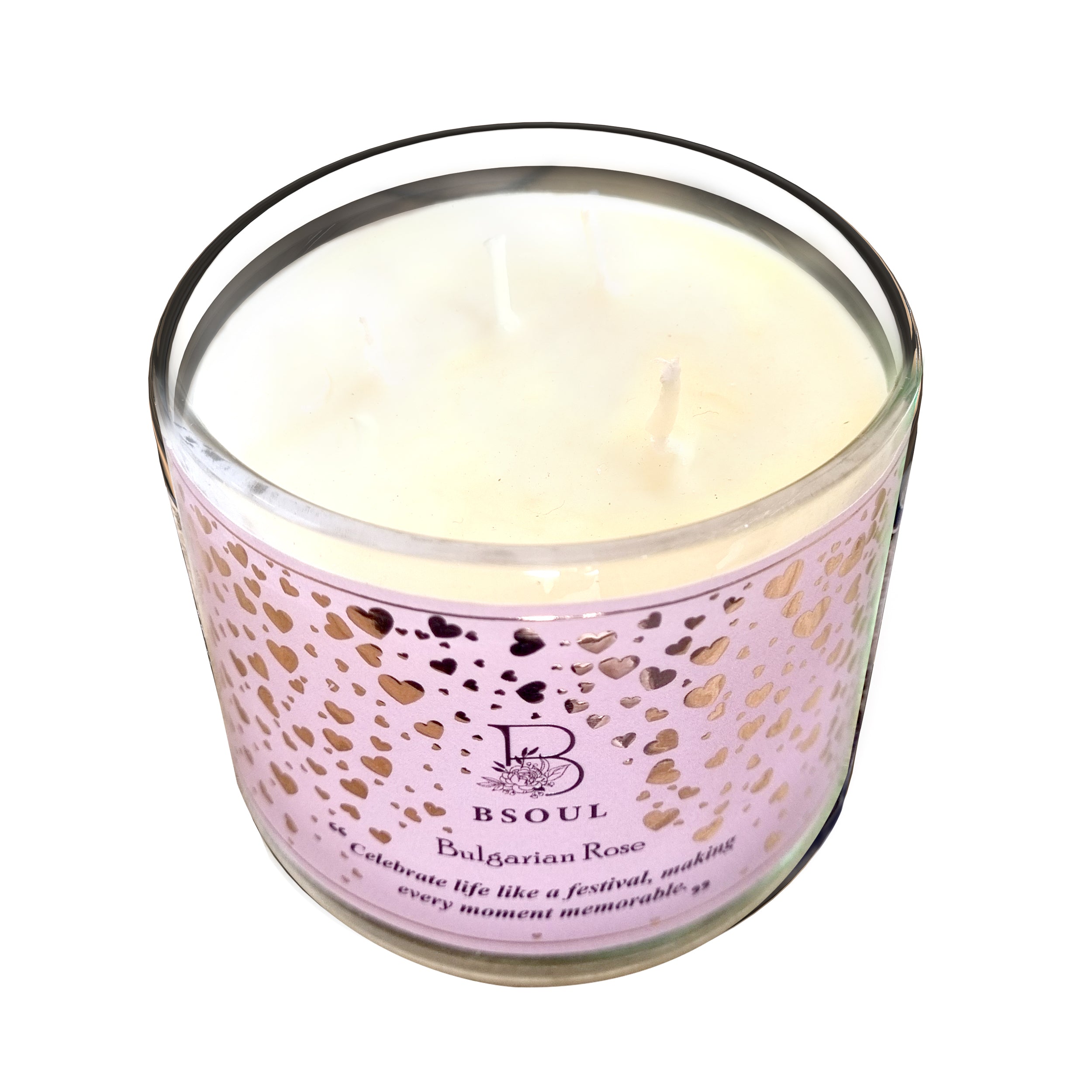 3 Wick Glass with Lid (Bulgarian Rose Garden)